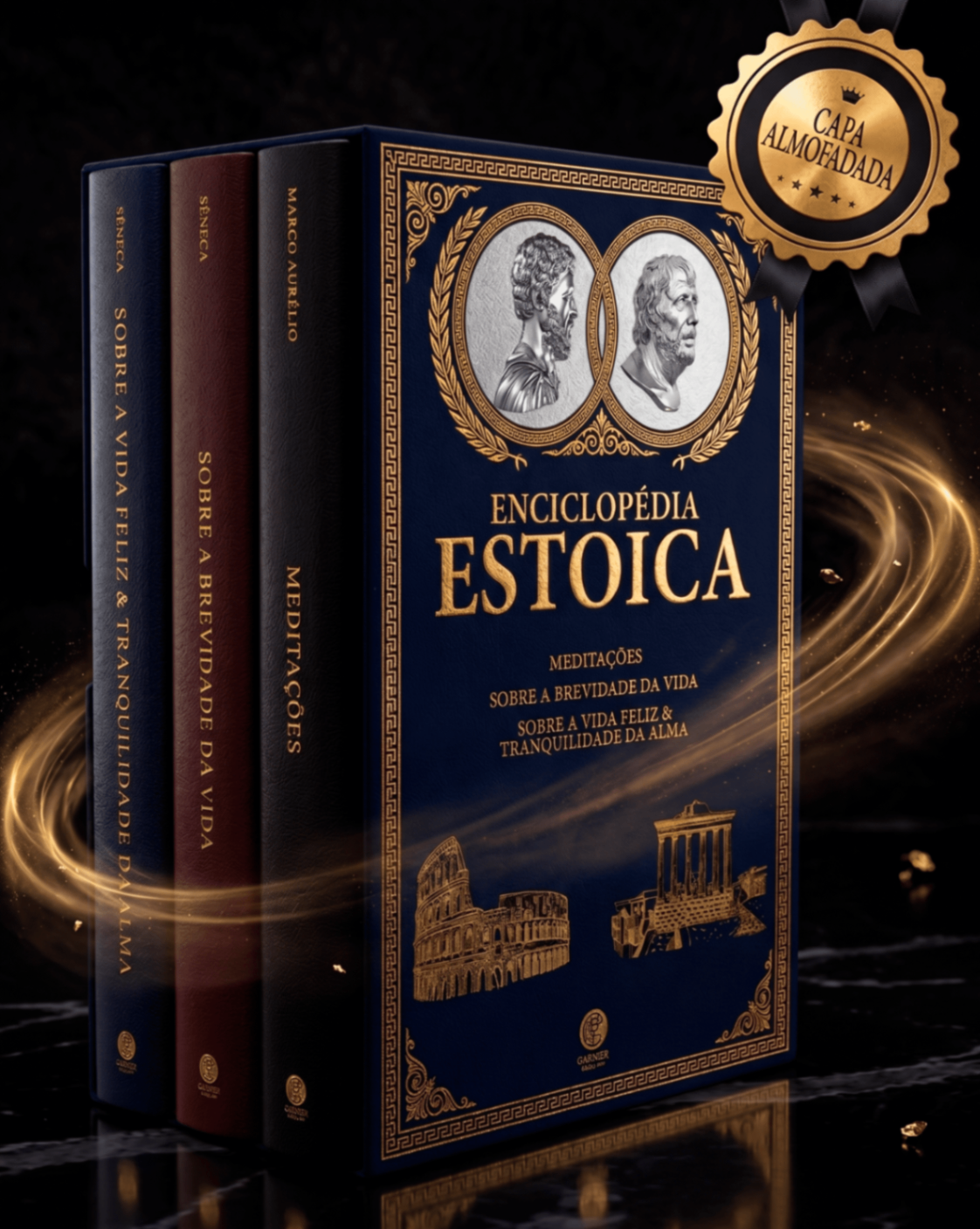 Box Biblioteca Estoica – Edição de Luxo Almofadada com 3 livros